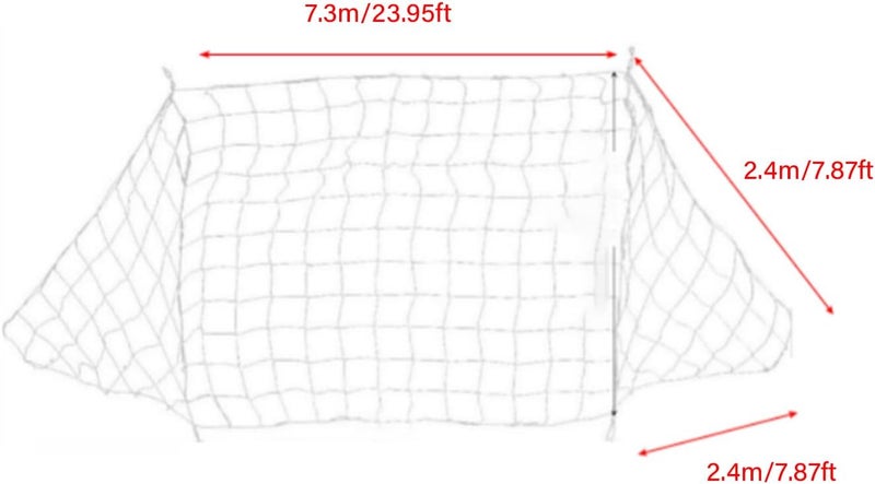 Denash Goal Net, Soccer Equipment Sports Replacement Soccer Goal Post Net Soccer Goal Post, Portable for Sports Match Training - Image 2